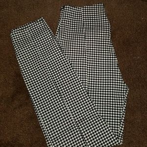 Gingham high waisted ankle pants